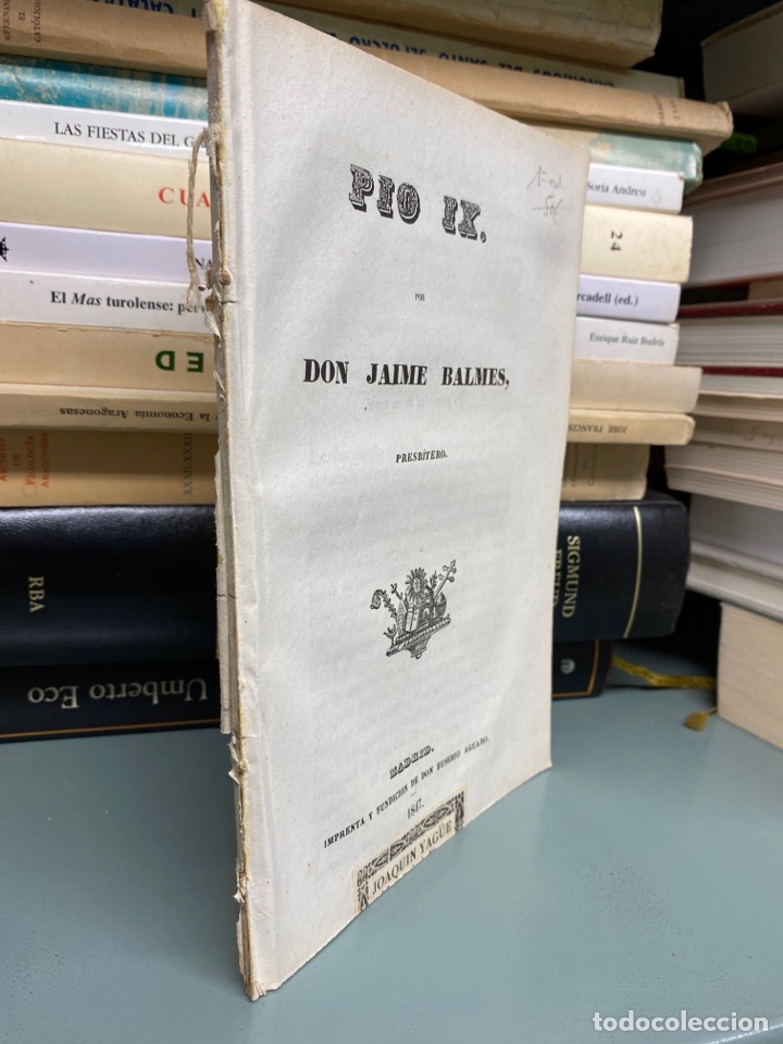 Libros: PIO IX. - &rdquo;Balmes,Jaime.&rdquo; - Foto 2