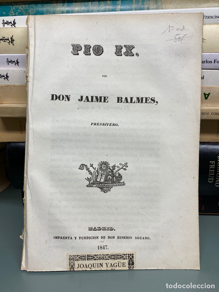 Libros: PIO IX. - &rdquo;Balmes,Jaime.&rdquo; - Foto 1