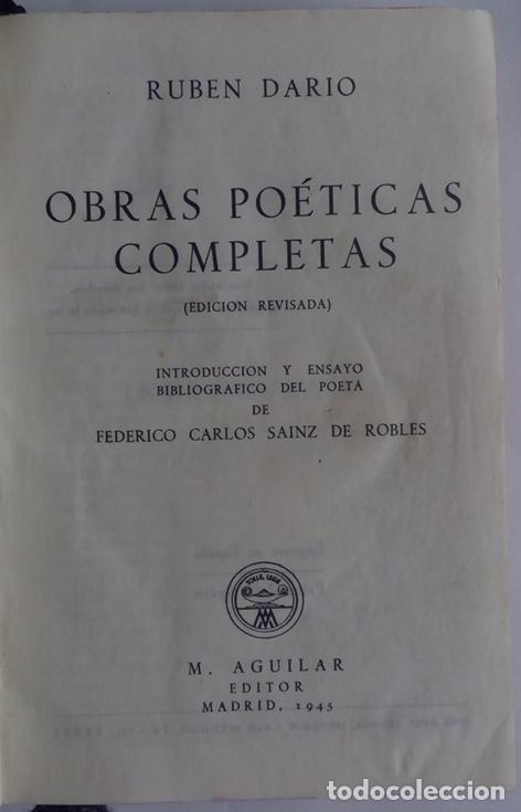 Libros: DAR&Iacute;O, Rub&eacute;n. - Obras po&eacute;ticas completas. - Foto 2