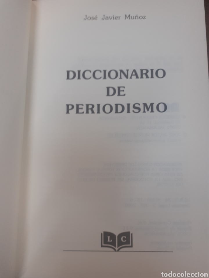 Libros: DICCIONARIO DE PERIODISMO - MU&Ntilde;OZ,Jos&eacute; Javier. - Foto 2