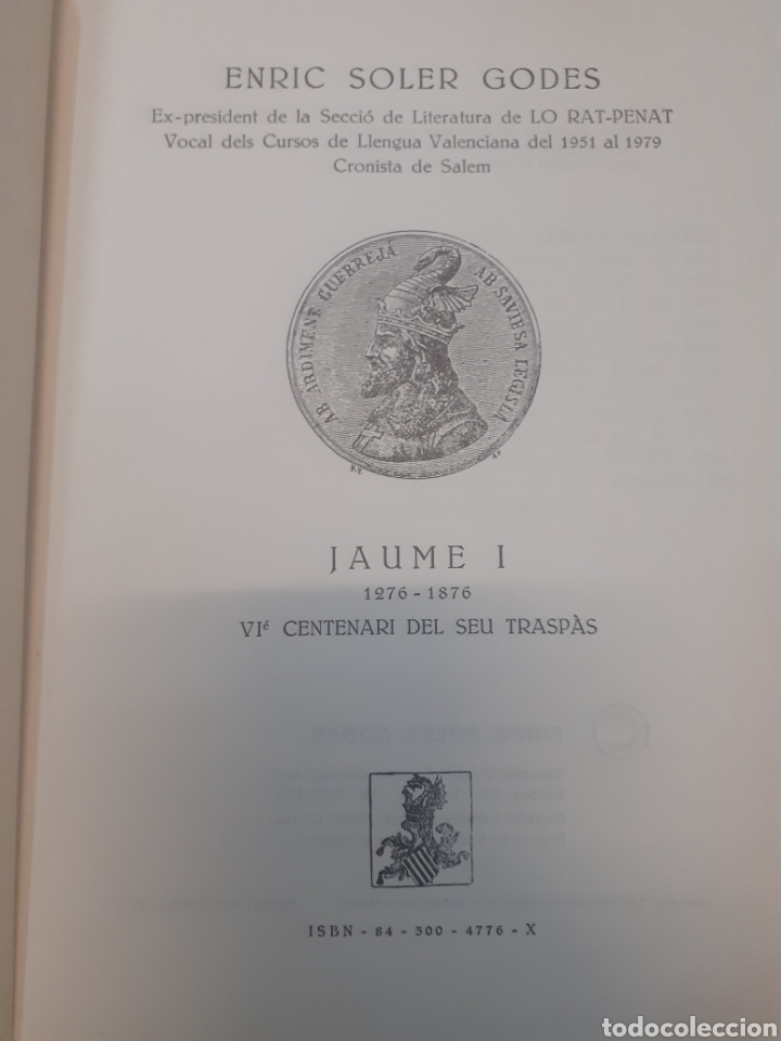Libros: JAUME I 1276-1876 - SOLER GODES,Enric - Foto 4