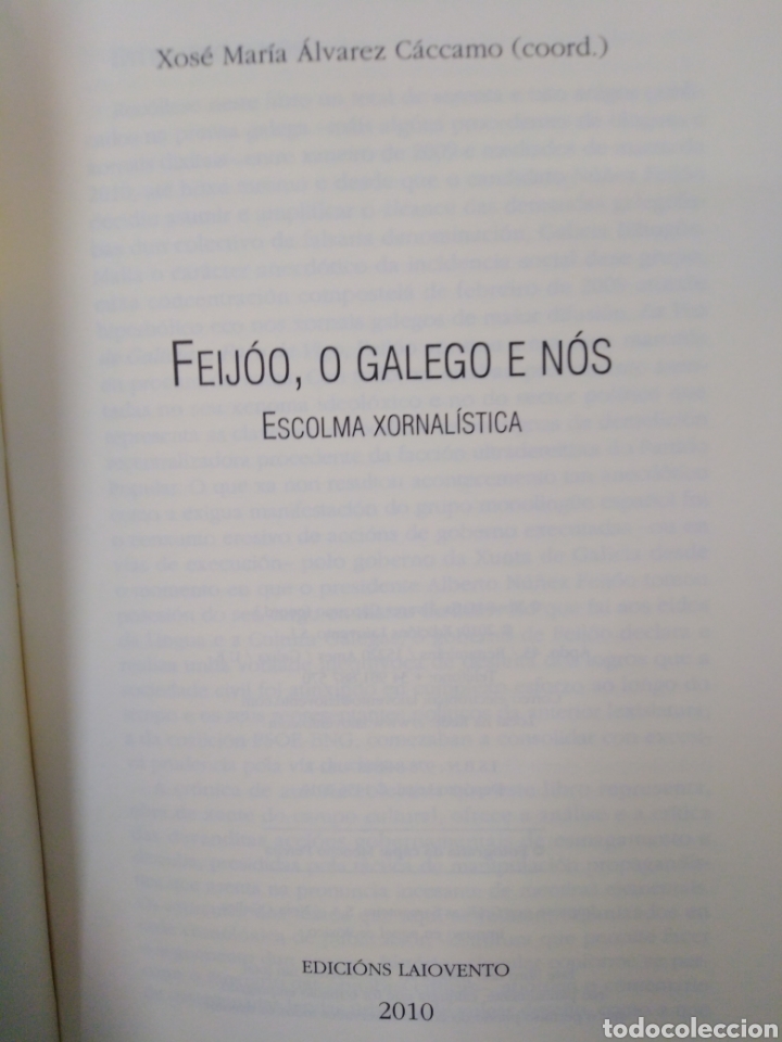 Libros: FEIJOO, O GALEGO E NOS - ALVAREZ CACCAMO,Xos&eacute; Mar&iacute;a (coord). - Foto 3