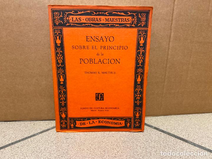 Libros: Ensayo sobre el principio de la poblaci&oacute;n. - Thomas R. Malthus. - Foto 1