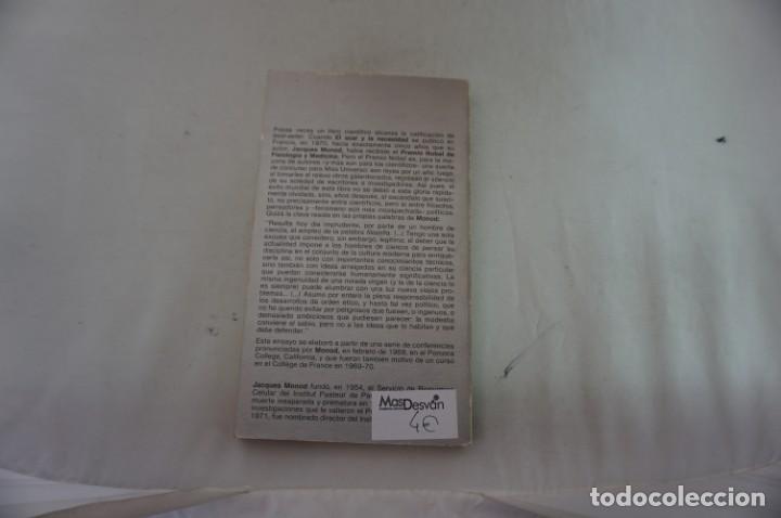 Libros: AR4E/ JACQUES MONOD - EL AZAR Y LA NECESIDAD / TUSQUETS EDITORES - Foto 5