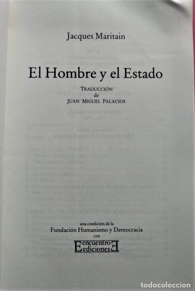 Libros: El Hombre y el Estado. - Maritain, Jacques - Foto 2
