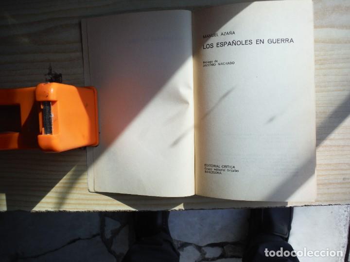 Libros: AZA&Ntilde;A, Manuel. - LOS ESPA&Ntilde;OLES EN GUERRA - Foto 2