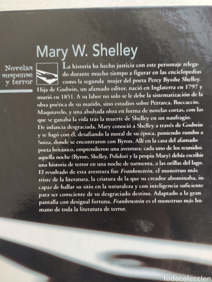 Libros: Frankenstein. Mary W. Shelley. NOVELAS DE SUSPENSE Y TERROR EDICIONES RUEDA - Foto 2