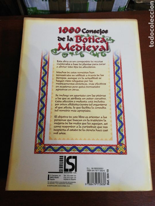 Libros: 1000 consejos de la botica medieval, editorial servilibro - Foto 2