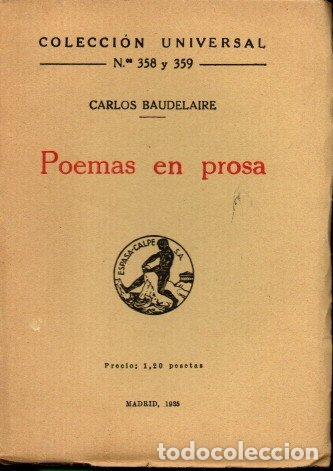 Libros: POEMAS EN PROSA. - BAUDELAIRE, Carlos. - Foto 1