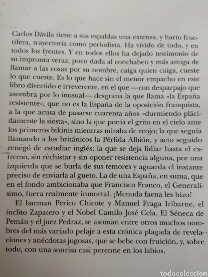 Libros: Cr&oacute;nica Canalla de la Espa&ntilde;a Cobarde. Carlos D&aacute;vila - Foto 2