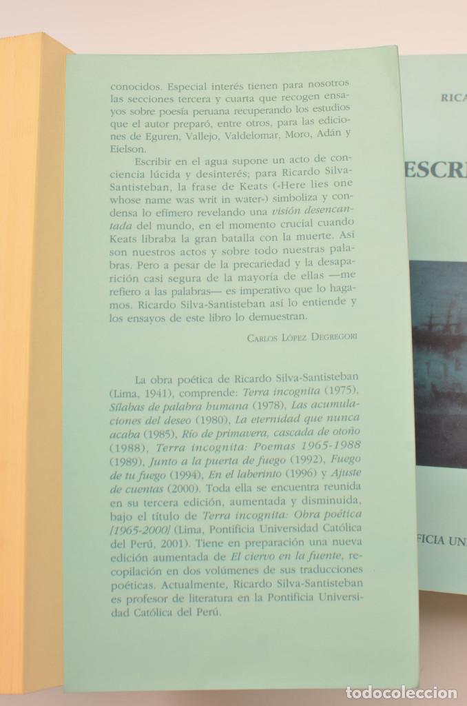 Libros: Escrito en el agua - SILVA-SANTISTEBAN, Ricardo - Foto 6