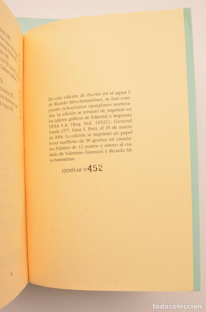 Libros: Escrito en el agua - SILVA-SANTISTEBAN, Ricardo - Foto 11