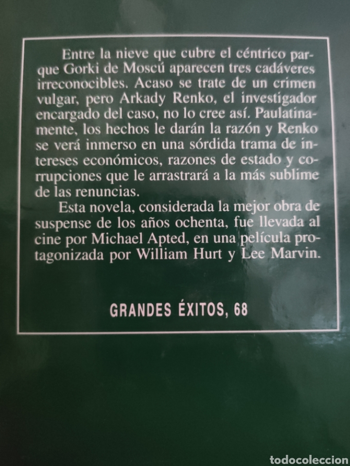 Libros: El Parque Gorki. Mart&iacute;n Cruz Smith - Foto 2