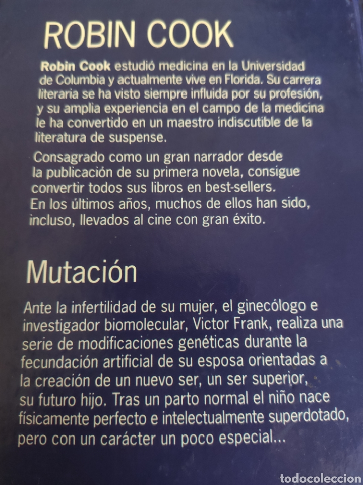 Libros: Mutaci&oacute;n. Robin Cook - Foto 2