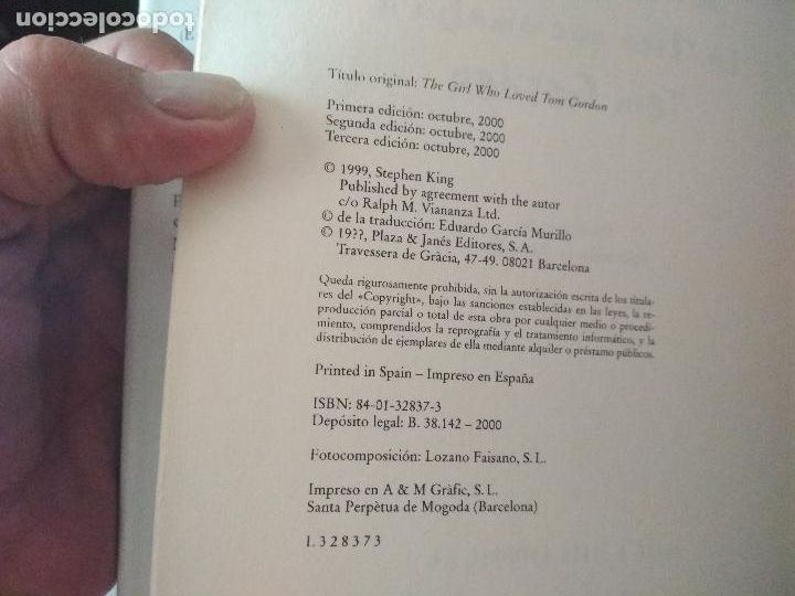 Libros: STEPHEN KING, la chica que amaba a tom gordon, - Foto 3