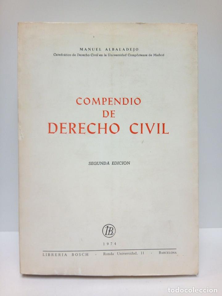 Libros: ALBADALEJO, Manuel - Compendio de Derecho Civil - Foto 1