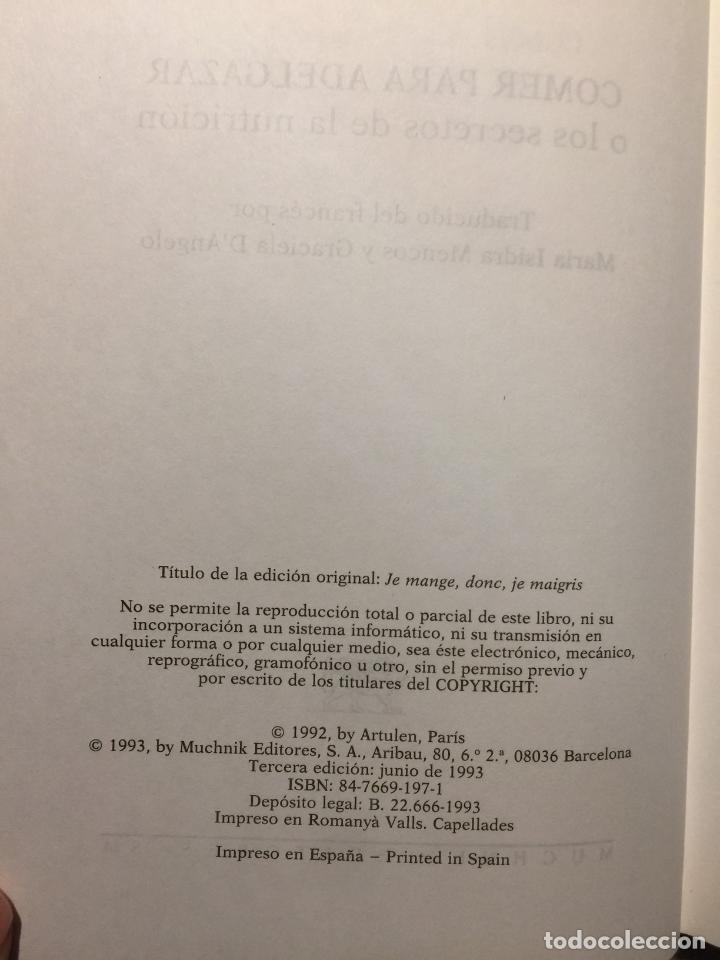 Libros: Comer para adelgazar - Michel montignac - Foto 3