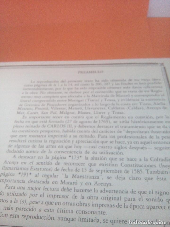 Libros: Reglamento de Pesca y Navegaci&oacute;n - Facsimil 1763 - - Foto 7