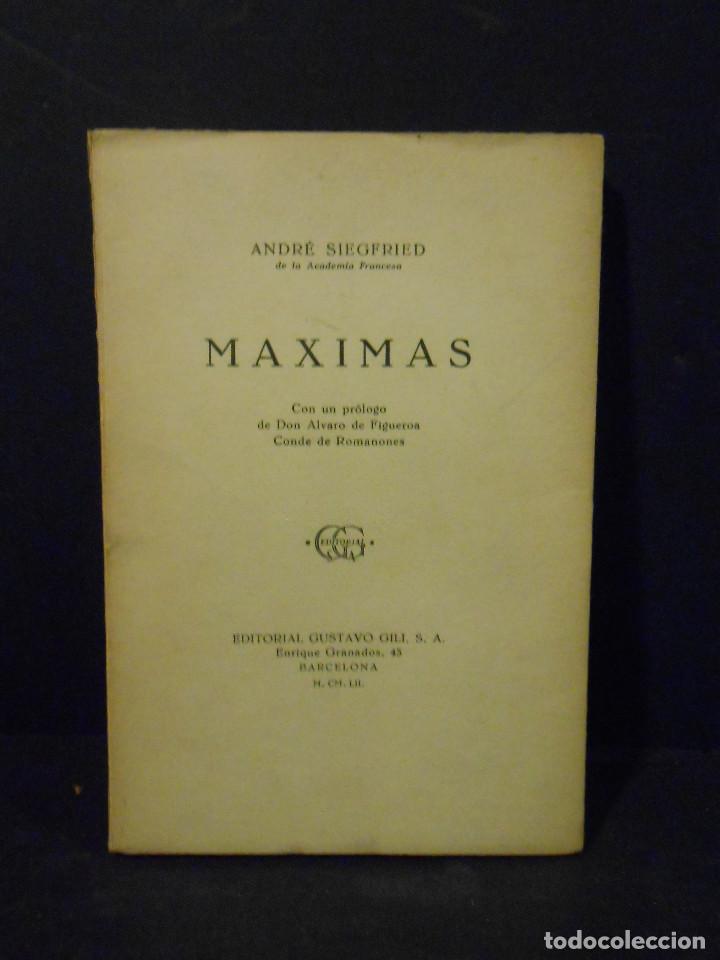 Libros: SIEGFRIED, Andr&eacute;.- - M&aacute;ximas. - Foto 1