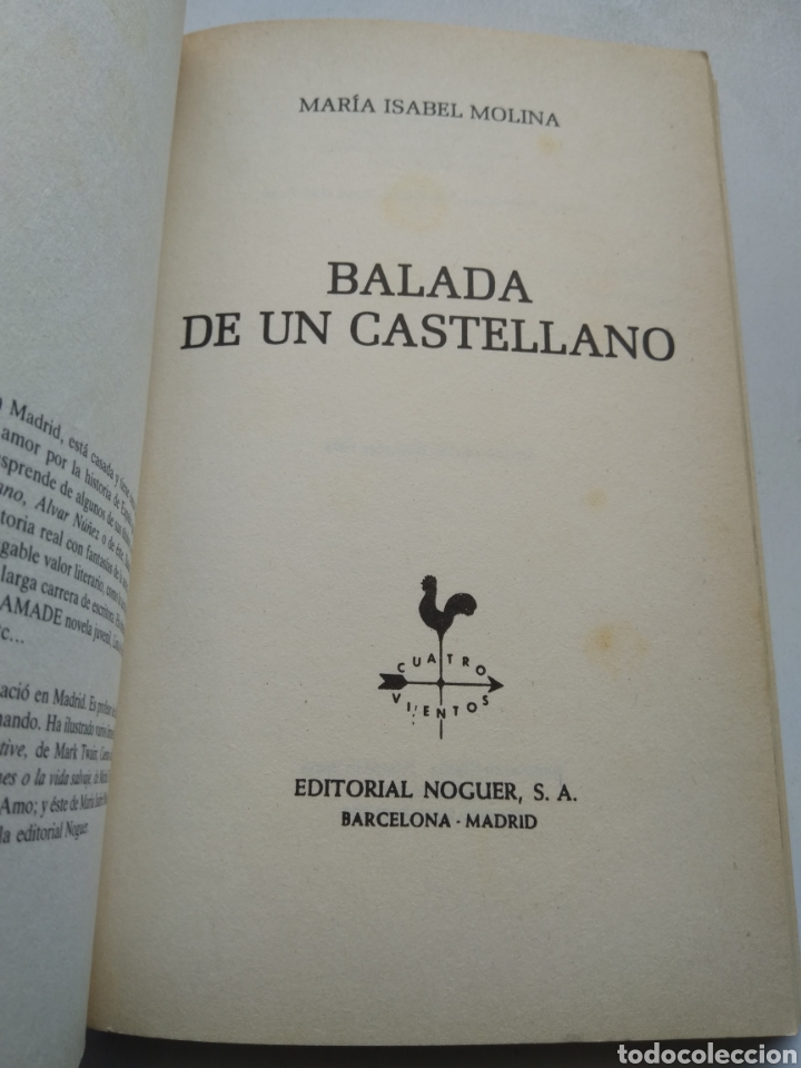 Libros: BALADA DE UN CASTELLANO/MAR&Iacute;A ISABEL MOLINA - Foto 2