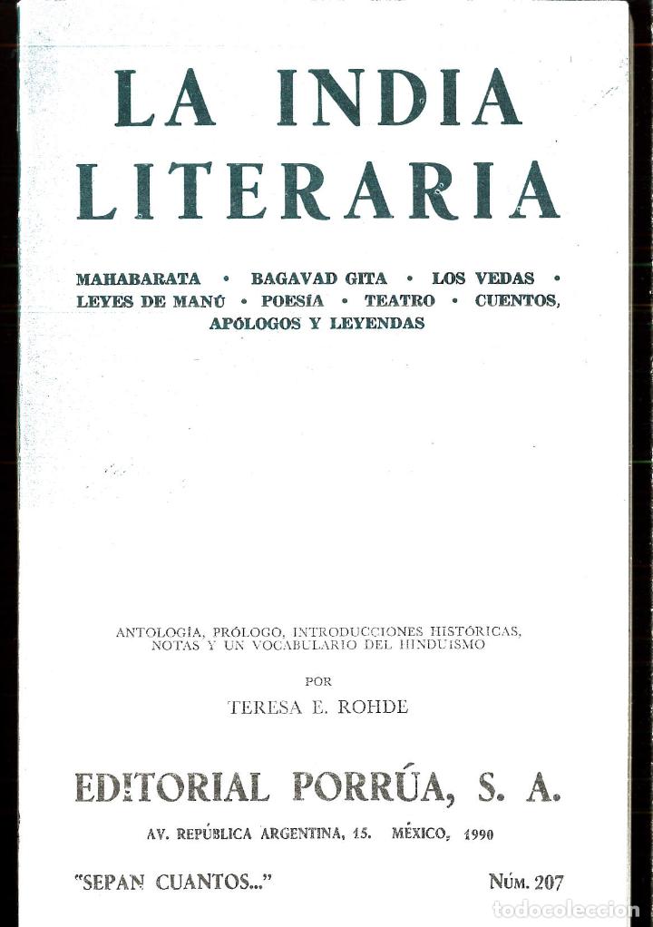 Libros: LA INDIA LITERARIA - VV. AA. - Foto 1