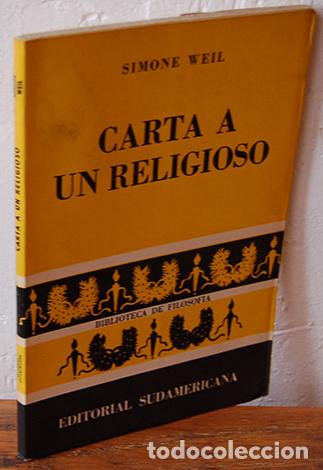 Libros: CARTA A UN RELIGIOSO - SIMONE WEIL - Foto 1