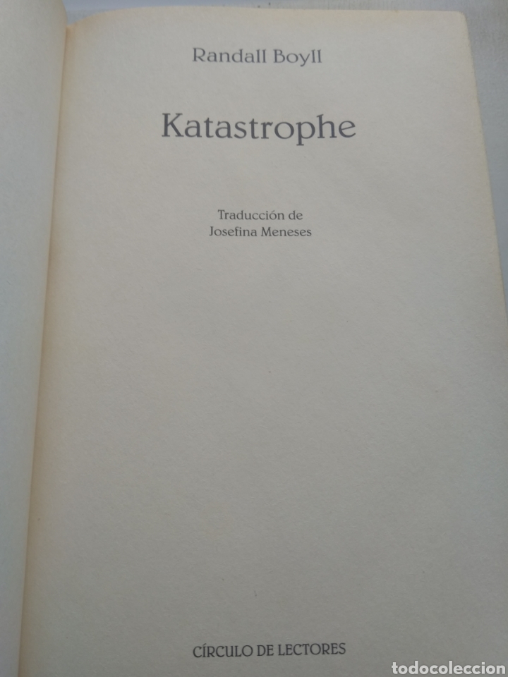 Libros: KATASTROPHE/RANDALL BOYLL - Foto 2