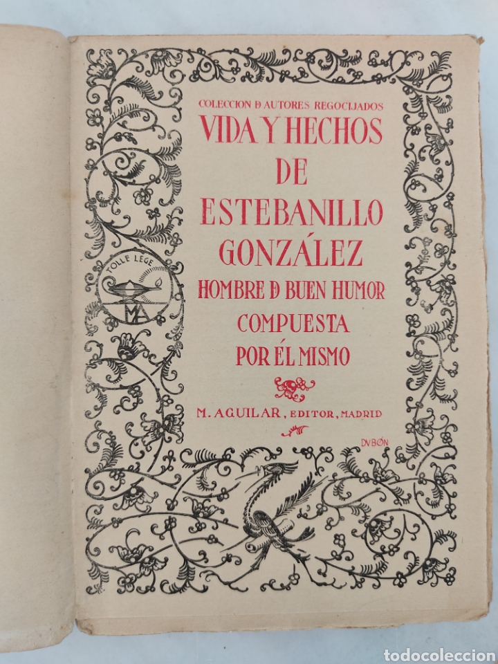 Libros: Vidas y hechos de Estebanillo Gonz&aacute;lez M Aguilar editor - Foto 4