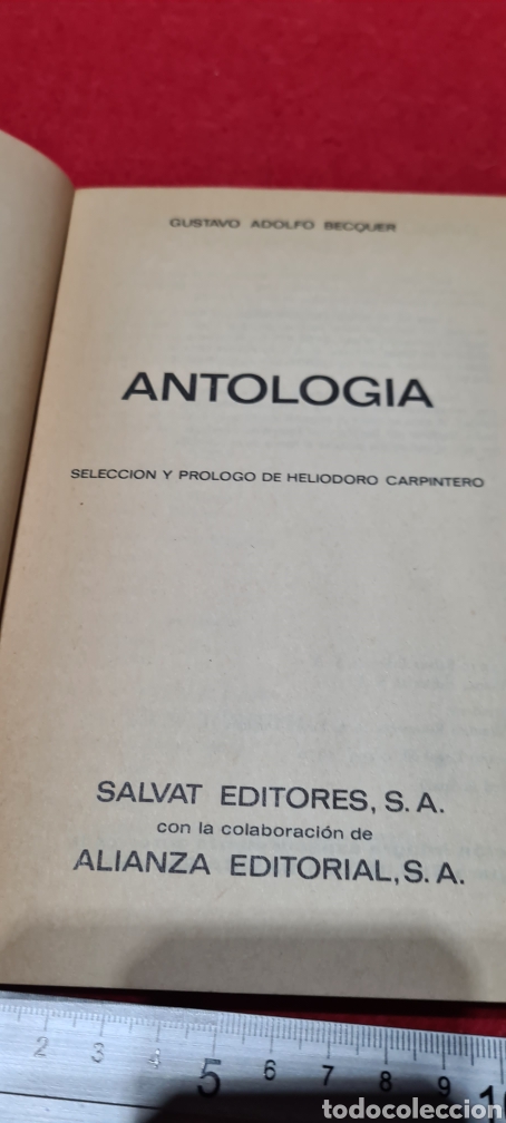 Libros: Antologia. Gustavo Adolfo Becquer. Biblioteca b&aacute;sica Salvat. - Foto 6