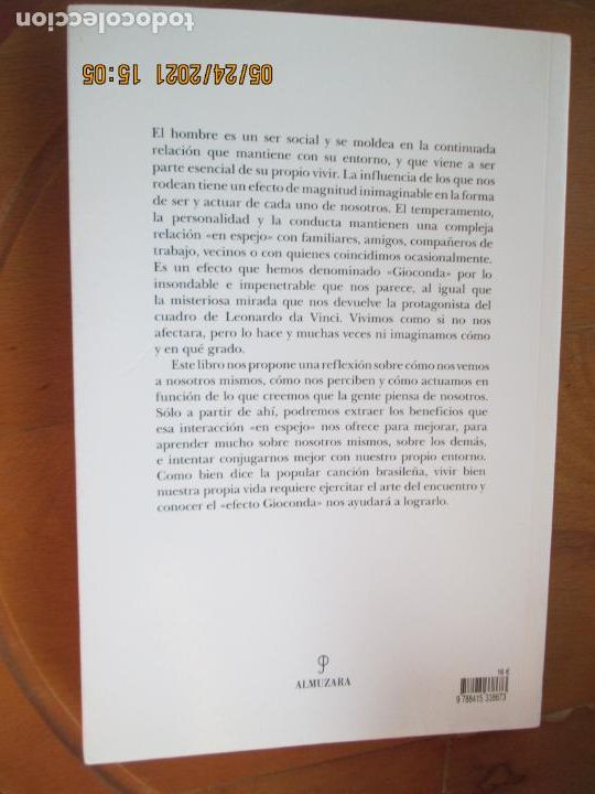 Libros: EL EFECTO GIOCONDA , MANUEL ALVAREZ - ALMUZARA -2012 - Foto 2