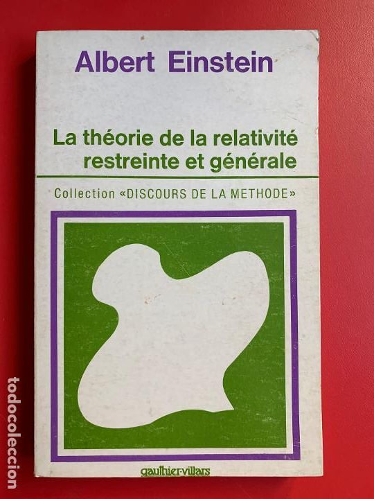 Libros: La th&eacute;orie de la relativit&eacute; restreinte et g&eacute;n&eacute;rale - EINSTEIN ALBERT - Foto 1