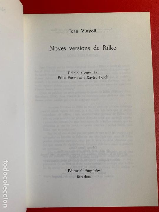 Libros: Noves versions de Rilke - VINYOLI JOAN - Foto 1