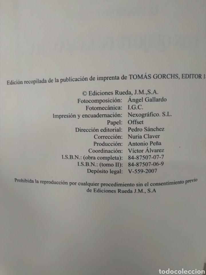 Libros: Don Quijote de la mancha Edt.Rueda 2007 - Foto 4