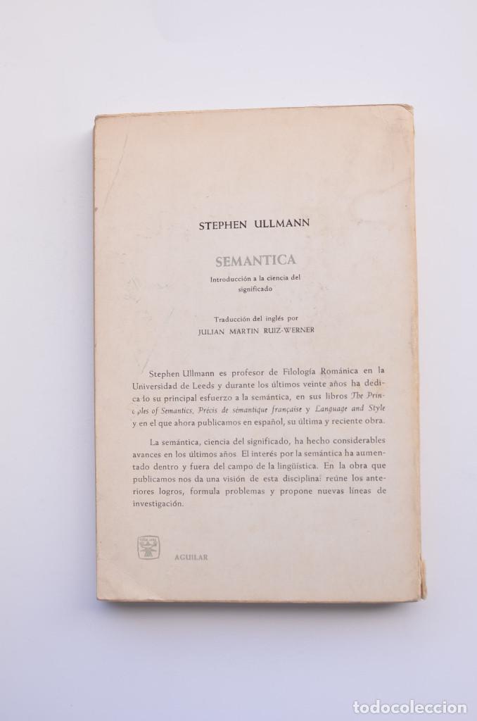 Libros: Sem&aacute;ntica. Introducci&oacute;n a la ciencia del significado - ULLMANN, Stephen - Foto 6