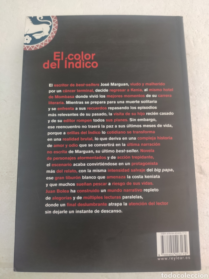 Libros: El Color del &Iacute;ndico. Juan Bolea - Foto 2
