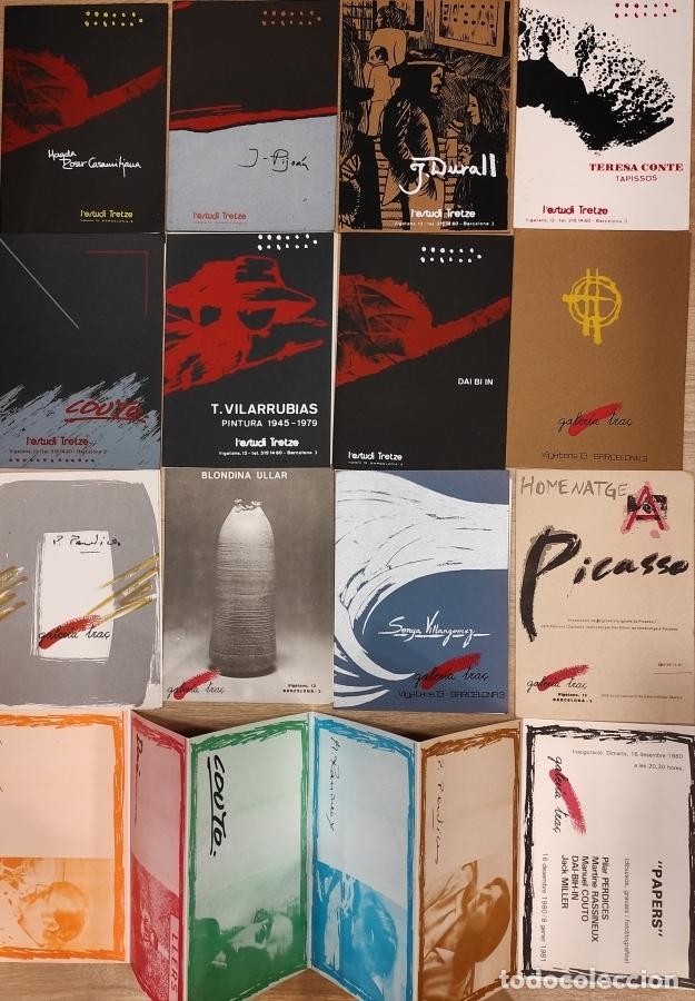 Livres: Galeria l'estudi Tretze / galeria tra&ccedil;. Lote de 13 cat&aacute;logos. Jorge Durrall, Joan Pijoan, Magda Rose