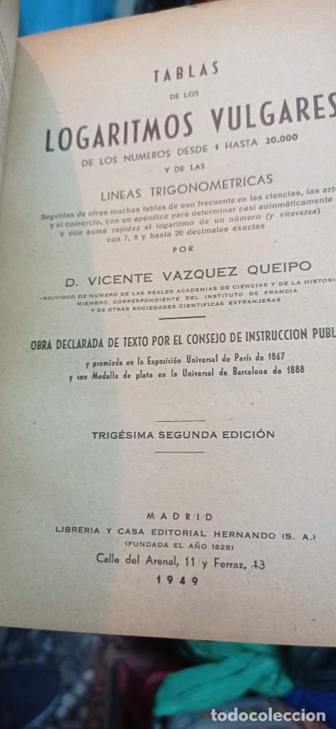 Libros: Tablas de logaritmos vulgares 1949 - Foto 1