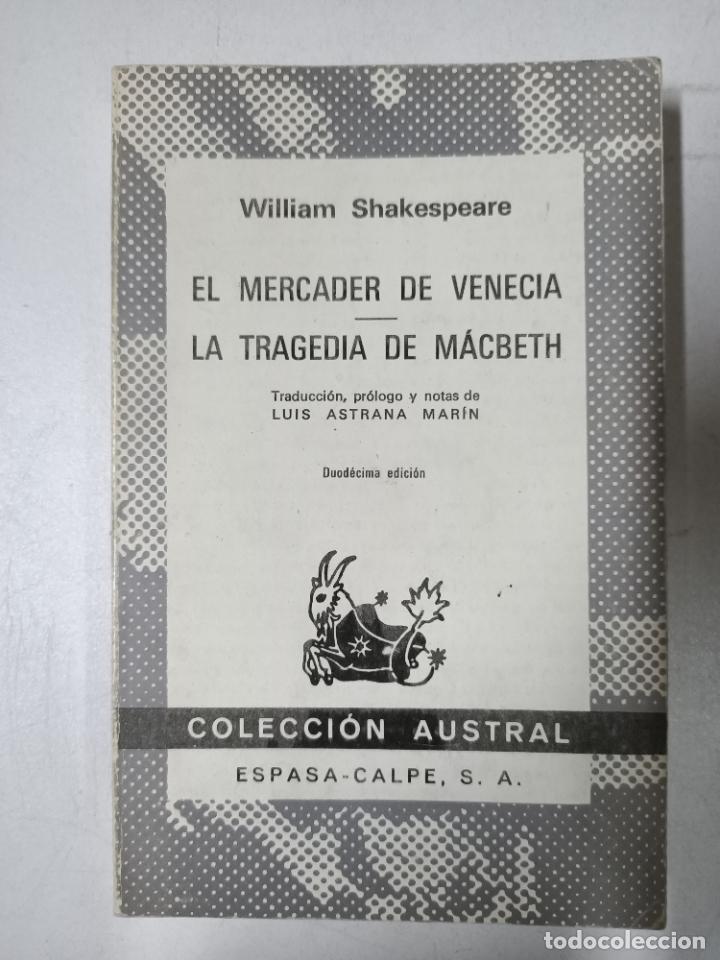 Libros: El mercader de Venecia y La tragedia de Macbeth / William Shakespeare - Foto 1