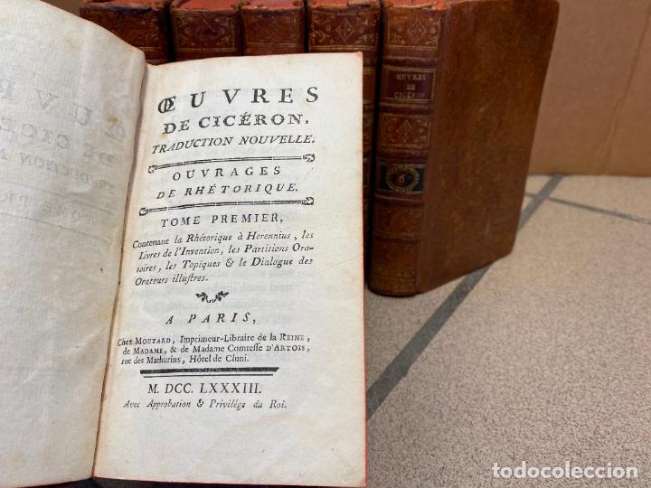 Libros: &rdquo;Oeuvres de Cic&eacute;ron, traduction nouvelle. 6 tomos.&rdquo; - Cicer&oacute;n. - Foto 2