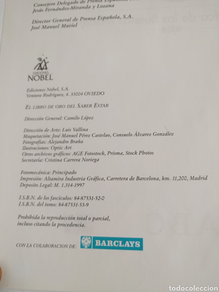 Libros: El libro de oro del saber estar gu&iacute;a pr&aacute;ctica de las buenas maneras ABC - Foto 3