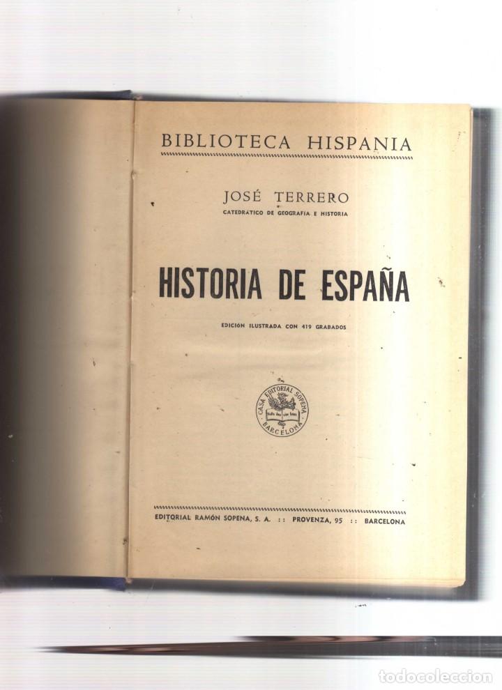 Libros: HISTORIA DE ESPA&Ntilde;A BIBLIOTECA HISPANIA JOSE TERRERO - Foto 2