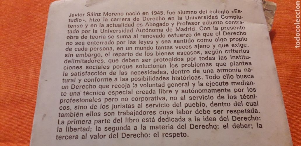 Libros: DEFINICI&Oacute;N DIAL&Eacute;CTICA DEL DERECHO, JAVIER SAINZ MORENO, - Foto 4