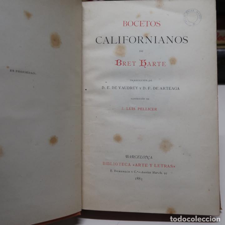 Libros: BOCETOS CALIFORNIANOS - HARTE, BRET - Foto 3