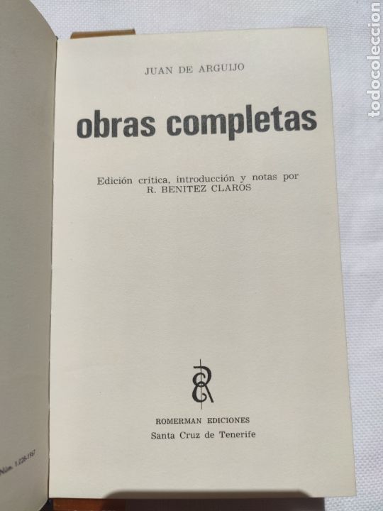 Libros: Obras Completas. Juan de Arguijo ASM - Foto 3