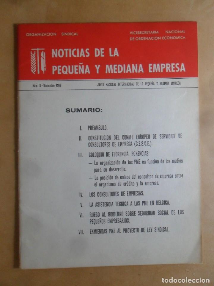 B&uuml;cher: NOTICIAS DE LA PEQUE&Ntilde;A Y MEDIANA EMPRESA N&ordm; 8 - ORGANIZACI&Oacute;N SINDICAL - DICIEMBRE 1969
