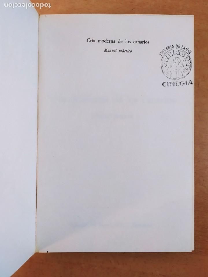 Libros: CRIA MODERNA DE LOS CANARIOS / MARINA ROBERTI / 1979. EDITORIAL DE VECCHI - Foto 2