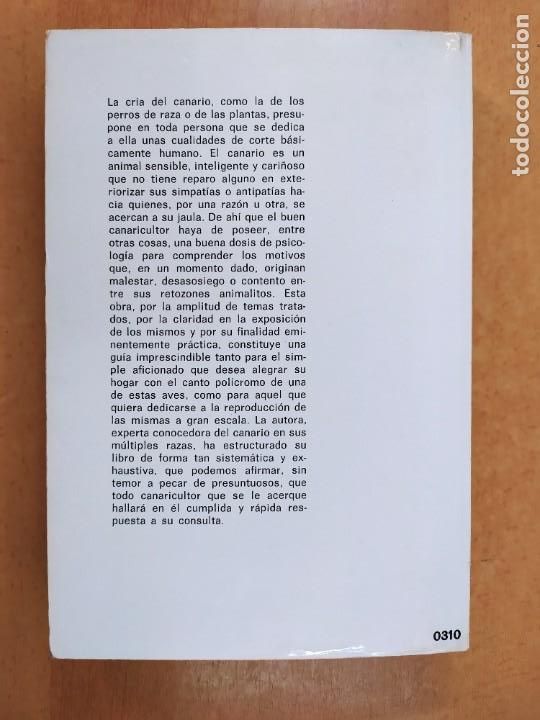 Libros: CRIA MODERNA DE LOS CANARIOS / MARINA ROBERTI / 1979. EDITORIAL DE VECCHI - Foto 7