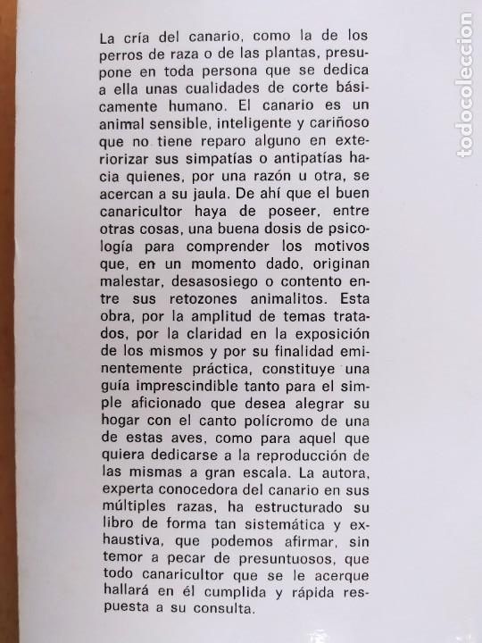 Libros: CRIA MODERNA DE LOS CANARIOS / MARINA ROBERTI / 1979. EDITORIAL DE VECCHI - Foto 8