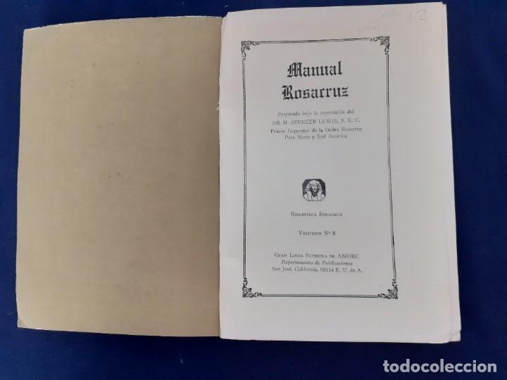 Libros: MANUAL ROSACRUZ, AMORC, VOLUMEN 8 - Foto 2