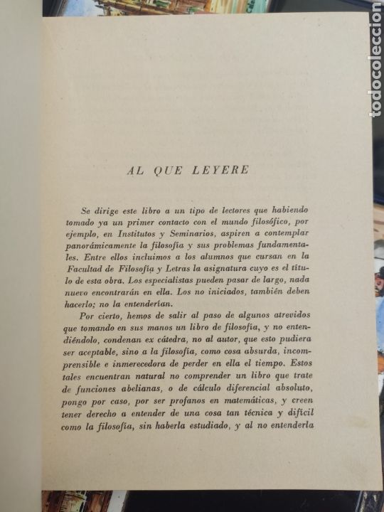 Libros: Introducci&oacute;n a la Filosof&iacute;a. Alejandro Diez Blanco. 1940. ASM - Foto 5